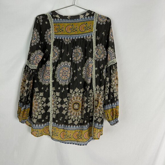 Sundance Blouse Boho Lace V neck Long Sleeve XS - Picture 4 of 5